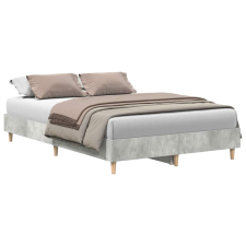 vidaXL betonszürke szerelt fa ágykeret matrac nélkül 120 x 200 cm (861033) ágy és ágykellék