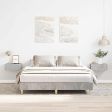 vidaXL betonszürke szerelt fa ágykeret matrac nélkül 150 x 200 cm ágy és ágykellék