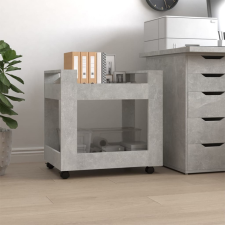 vidaXL Betonszürke szerelt fa asztal-kocsi 60 x 45 x 60 cm bútor