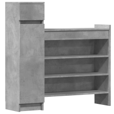 vidaXL betonszürke szerelt fa cipősszekrény 100,5 x 28 x 100 cm (840425) bútor