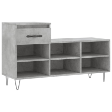 vidaXL betonszürke szerelt fa cipőszekrény 102x36x60 cm (831368) bútor