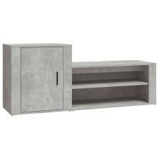 vidaXL betonszürke szerelt fa cipőszekrény 130x35x54 cm (816748) bútor