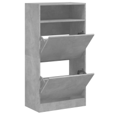 vidaXL betonszürke szerelt fa cipőszekrény 60x34x116 cm (840018) bútor
