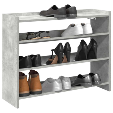 vidaXL betonszürke szerelt fa cipőtartó 80x25x61,5 cm bútor
