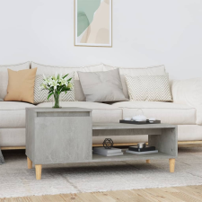 vidaXL betonszürke szerelt fa dohányzóasztal 100 x 50 x 45 cm bútor