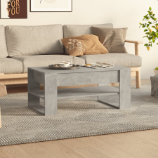 vidaXL betonszürke szerelt fa dohányzóasztal 102 x 55 x 45 cm bútor