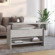 vidaXL betonszürke szerelt fa dohányzóasztal 80 x 50 x 40 cm bútor
