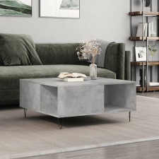 vidaXL betonszürke szerelt fa dohányzóasztal 80x80x36,5 cm bútor