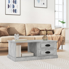 vidaXL betonszürke szerelt fa dohányzóasztal 90 x 50 x 35 cm bútor