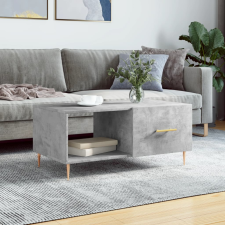 vidaXL betonszürke szerelt fa dohányzóasztal 90 x 50 x 40 cm bútor