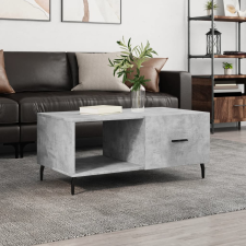 vidaXL betonszürke szerelt fa dohányzóasztal 90 x 50 x 40 cm bútor