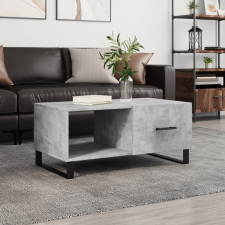 vidaXL betonszürke szerelt fa dohányzóasztal 90 x 50 x 40 cm bútor