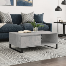 vidaXL betonszürke szerelt fa dohányzóasztal 90 x 60 x 35 cm bútor