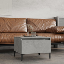 vidaXL betonszürke szerelt fa dohányzóasztal 90x49x45 cm bútor