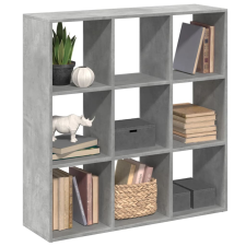 vidaXL betonszürke szerelt fa elválasztó könyvespolc 102x29x103,5 cm bútor