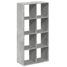 vidaXL betonszürke szerelt fa elválasztó könyvespolc 69,5x29x137,5 cm (858024) bútor