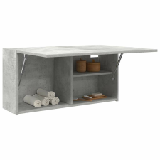 vidaXL betonszürke szerelt fa fali fürdőszobaszekrény 80 x 25 x 40 cm fürdőszoba bútor