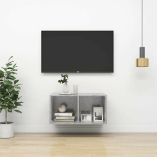 vidaXL betonszürke szerelt fa falra szerelhető TV-szekrény 37x37x72 cm bútor