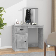 vidaXL betonszürke szerelt fa fésülködő asztal tükörrel 90x50x132,5 cm bútor