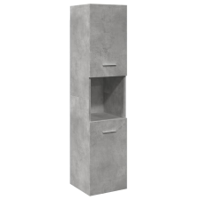vidaXL Betonszürke szerelt fa függő fürdőszobaszekrény 30x30x130 cm fürdőszoba bútor