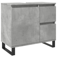 vidaXL betonszürke szerelt fa fürdőszobai mosdószekrény 65x33x60 cm (857228) fürdőszoba bútor