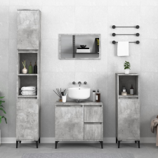 vidaXL betonszürke szerelt fa fürdőszobaszekrény 30 x 30 x 190 cm fürdőszoba bútor