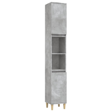vidaXL betonszürke szerelt fa fürdőszobaszekrény 30 x 30 x 190 cm (819792) fürdőszoba bútor