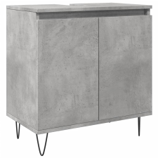 vidaXL betonszürke szerelt fa fürdőszobaszekrény 58x33x60 cm (857216) fürdőszoba bútor
