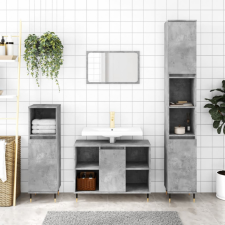 vidaXL betonszürke szerelt fa fürdőszobaszekrény 80 x 33 x 60 cm bútor