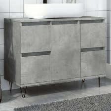 vidaXL betonszürke szerelt fa fürdőszobaszekrény 80 x 33 x 60 cm fürdőszoba bútor