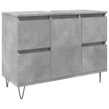 vidaXL betonszürke szerelt fa fürdőszobaszekrény 80 x 33 x 60 cm (857234) fürdőszoba bútor