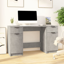 vidaXL betonszürke szerelt fa íróasztal kisszekrénnyel íróasztal