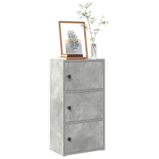 vidaXL betonszürke szerelt fa könyvespolc 40x24x77 cm bútor