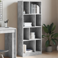 vidaXL betonszürke szerelt fa könyvespolc 57 x 28,5 x 141 cm bútor