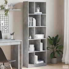 vidaXL Betonszürke szerelt fa könyvespolc 57 x 28,5 x 174 cm bútor