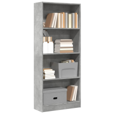 vidaXL betonszürke szerelt fa könyvespolc 60 x 24 x 143 cm bútor