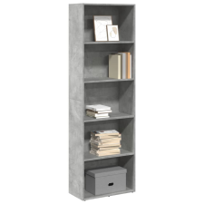 vidaXL betonszürke szerelt fa könyvespolc 60 x 30 x 189 cm bútor