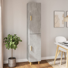 vidaXL Betonszürke szerelt fa magasszekrény 34,5x34x180 cm bútor