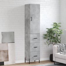 vidaXL betonszürke szerelt fa magasszekrény 34,5x34x180 cm bútor