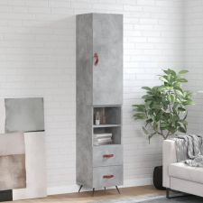 vidaXL betonszürke szerelt fa magasszekrény 34,5x34x180 cm bútor