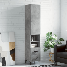 vidaXL betonszürke szerelt fa magasszekrény 34,5x34x180 cm bútor