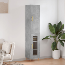 vidaXL betonszürke szerelt fa magasszekrény 34,5x34x180 cm bútor