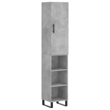 vidaXL betonszürke szerelt fa magasszekrény 34,5x34x180 cm (3199005) bútor