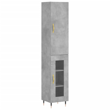 vidaXL betonszürke szerelt fa magasszekrény 34,5x34x180 cm (3199029) bútor