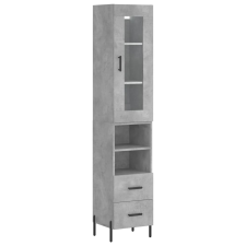 vidaXL betonszürke szerelt fa magasszekrény 34,5x34x180 cm (3199309) bútor