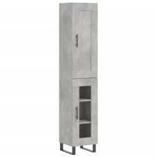 vidaXL betonszürke szerelt fa magasszekrény 34,5x34x180 cm (3200413) bútor