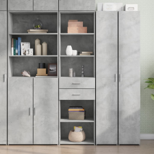 vidaXL betonszürke szerelt fa magasszekrény 50x42,5x185 cm bútor