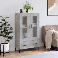 vidaXL betonszürke szerelt fa magasszekrény 69,5 x 31 x 115 cm bútor