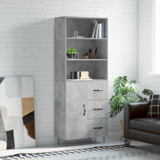 vidaXL betonszürke szerelt fa magasszekrény 69,5 x 34 x 180 cm bútor