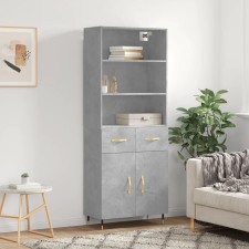 vidaXL betonszürke szerelt fa magasszekrény 69,5 x 34 x 180 cm bútor